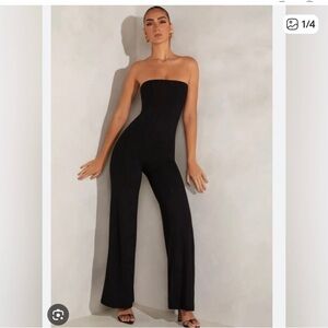 Oh Polly Black Strapless Jumpsuit
